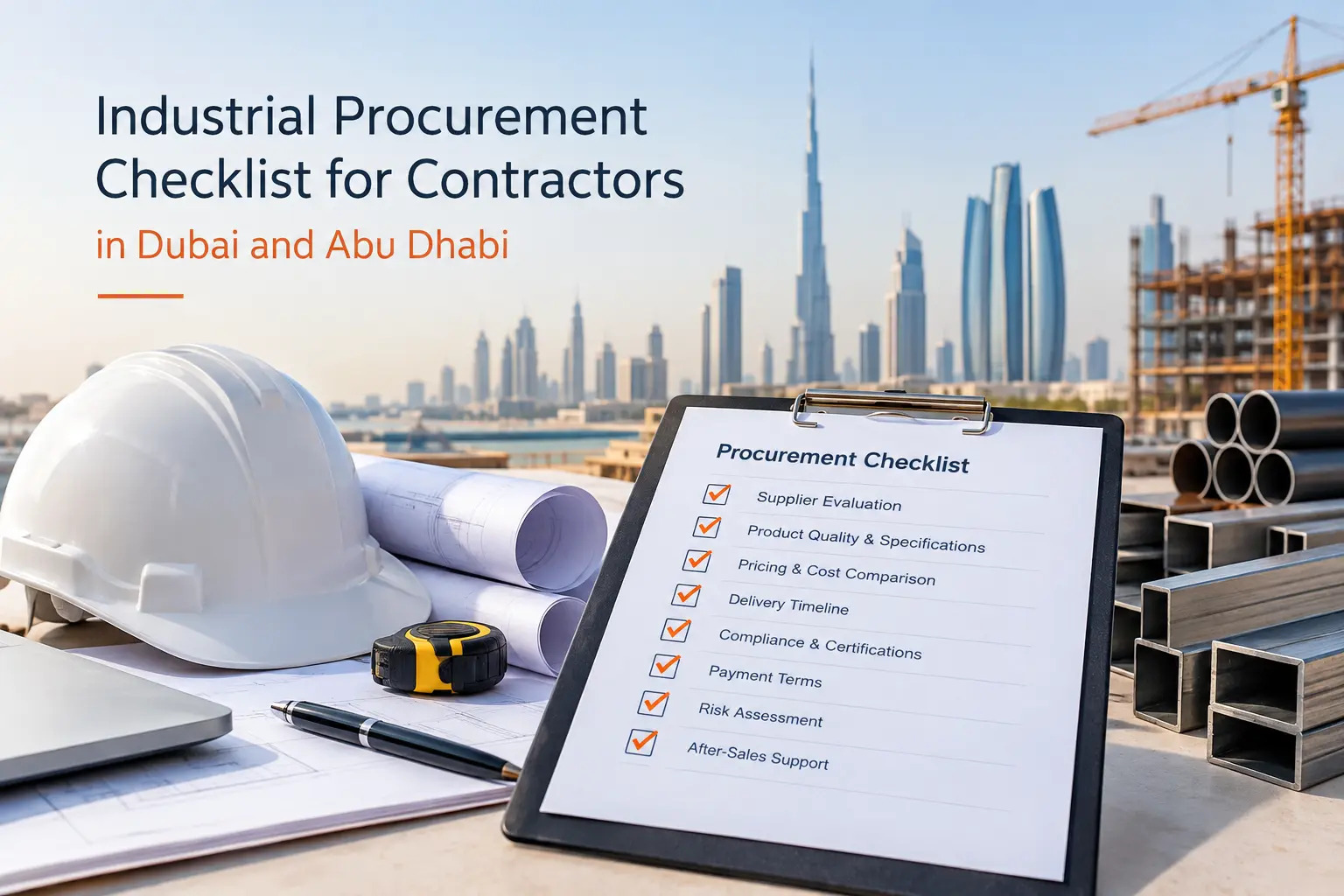 Industrial Procurement Checklist Dubai Abu Dhabi: A Guide for Contractors