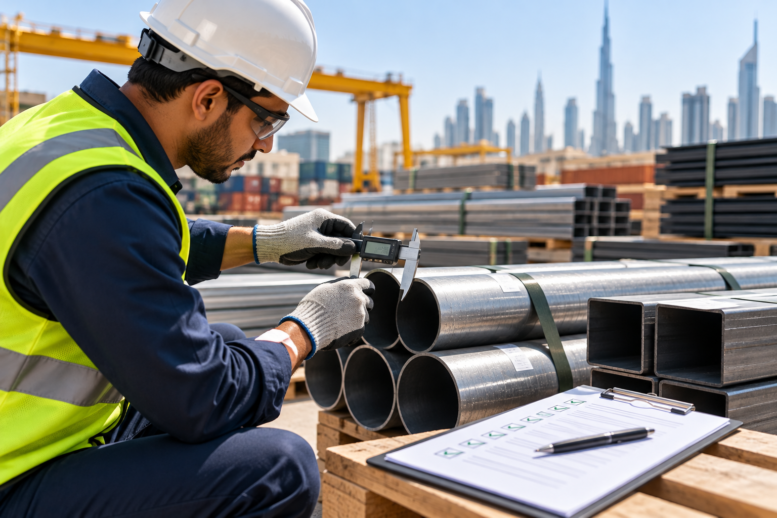 verify industrial material quality UAE